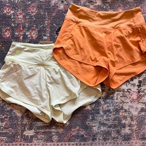 Outdoor Voices Athletic Shorts bundle Orange and Yellow